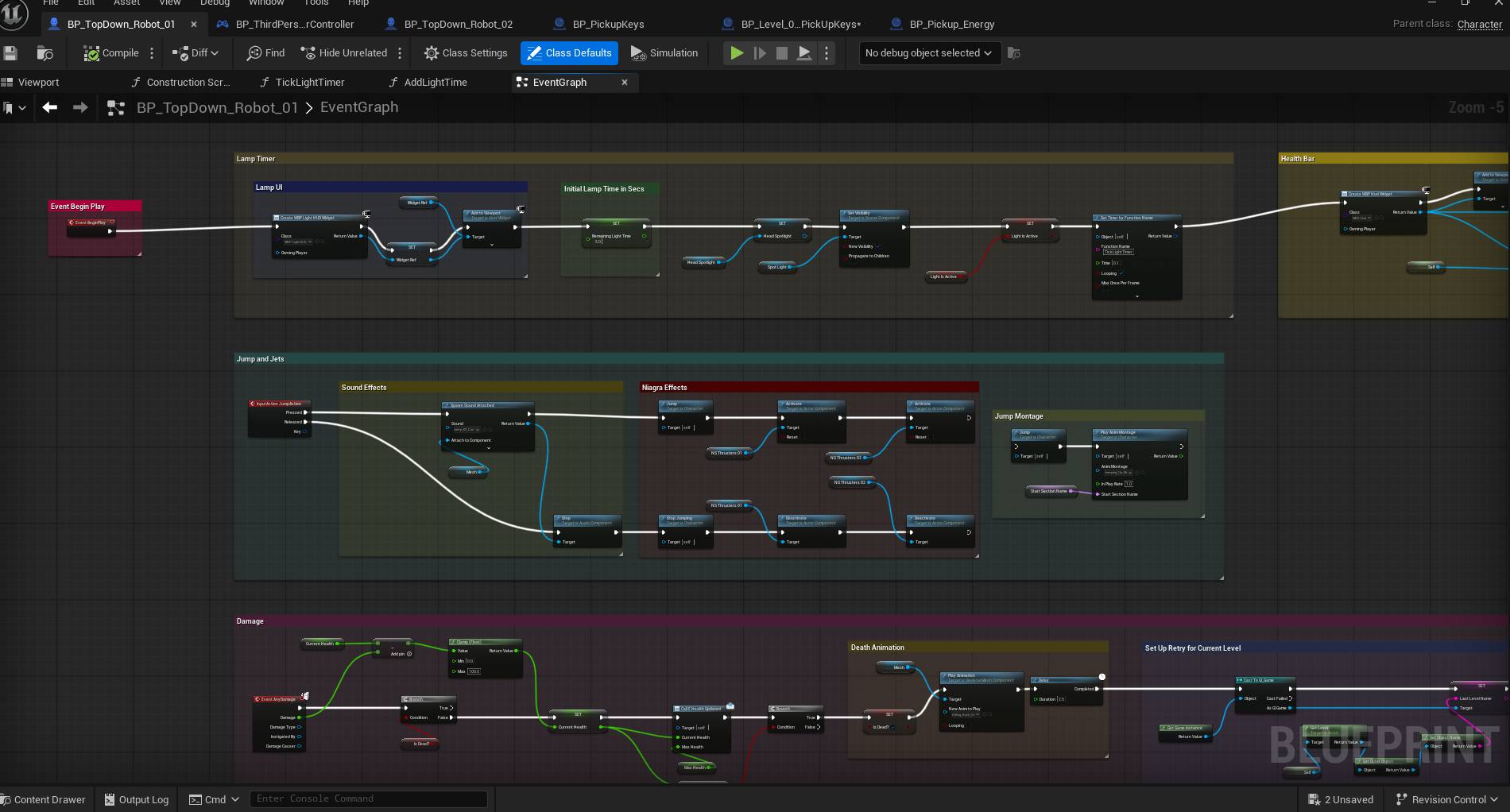 Energy and light loop Blueprint