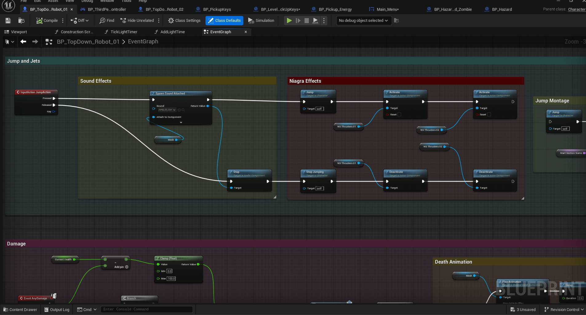VFX and lighting Blueprint